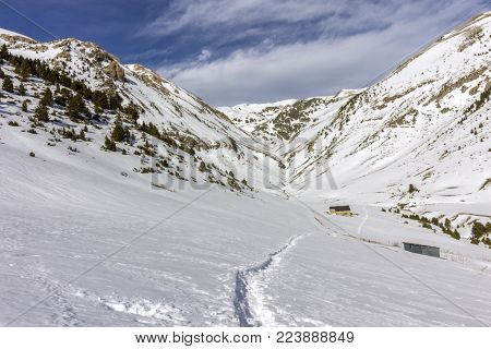 Roc Del Quer sightseeing trekking trail. Principality of Andorra.