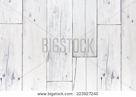 Old and Vintage white wooden texture background and pattern