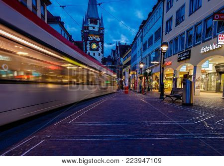 FREIBURG, GERMANY - OCTOBER 23, 2016: An empty 