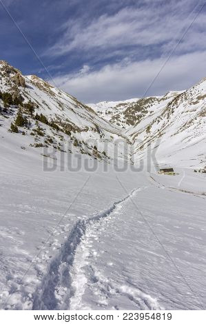 Roc Del Quer sightseeing trekking trail. Principality of Andorra.