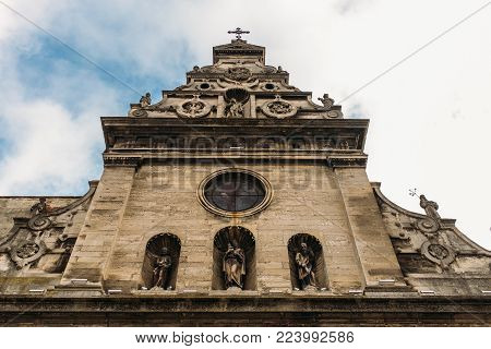 Old Architectural Building, View From Below, Architecture