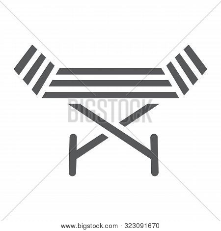 Metal Clothes Dryer Glyph Icon, Laundry And Housekeeping, Rack Dryer Sign, Vector Graphics, A Solid 