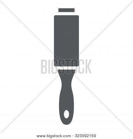 Lint Roller Clothes Glyph Icon, Cleaner And Remover, Cleaning Roller Sign, Vector Graphics, A Solid 