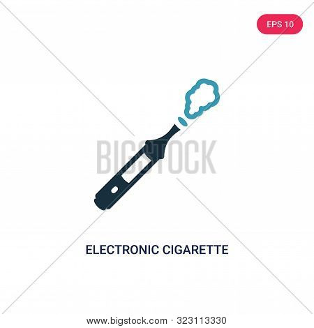electronic cigarette icon in two color design style.