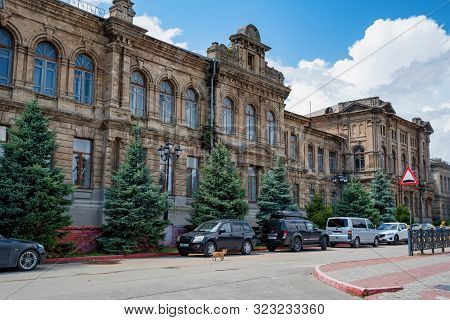 Kerch, Russia - 5 August 2019: Outside View Of Beautiful Old Building In Kerch