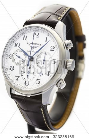 Saint-imier, Switzerland September 15 2019 - Longines Master Collection Automatic Date Chronograph A