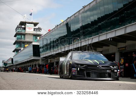 September 07, 2019 - Indianapolis, Indiana , USA: Kurt Busch (1) gets ready to practice for the Big Machine Vodka 400 at the Brickyard at Indianapolis Motor Speedway in Indianapolis, Indiana .