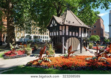 LONDON,UK -JULY 29,2019 : Soho Square in London