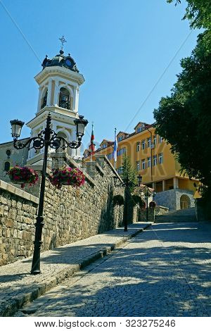 Plovdiv, Bulgaria, August 22, 2019 : The Virgin Mary Eastern Orthodox Church In City Of Plovdiv, Bul