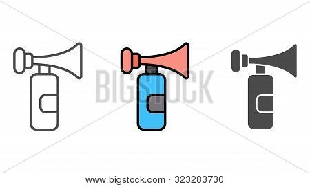 Air Horn Icon Vector, Filled Flat Sign, Solid Pictogram Isolated On White. Symbol, Logo Illustration