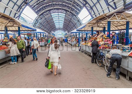 Minsk, Belarus - June 13, 2017: View Of Komarovsky Market In Minsk, Belarus