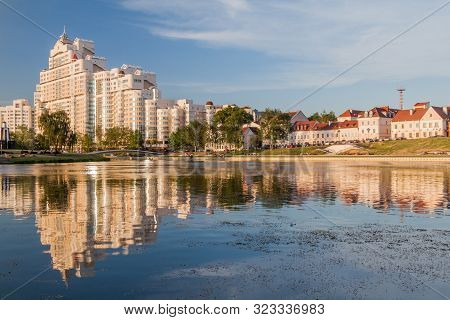 View Of Svislach River And The Trinity Suburb In Minsk, Belarus