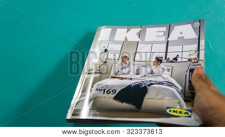 Selangor, Malaysia - September 21, 2019: Close Up View Of Front Page Of The Ikea Catalogue Book. The