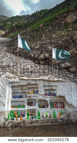 Drink Shop, Using Glaier To Keep The Drink Cold, In Naran Valley, Kaghan, Kpk, Pakistan 20/08/2019