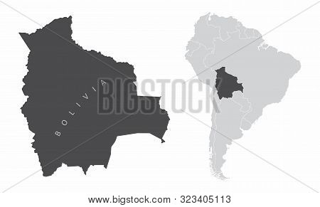 Bolivia Map Location Vector amp Photo - 323405113