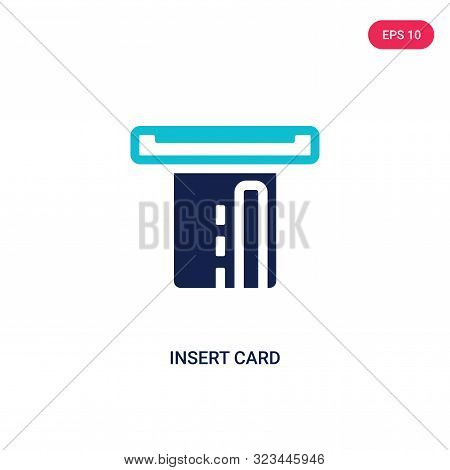 insert card icon in two color design style.