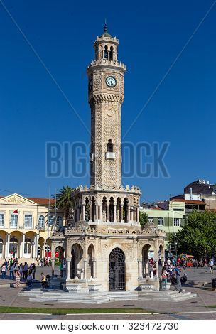 Izmir, Turkey - June 21: The Famous Konak Square On June 21, 2013 In Izmir, Turkey. At The Center Of