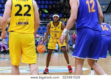 Kyiv, Ukraine - September 20, 2019: Kasey Shepherd Of Bc Kyiv Basket Controls A Ball During The Fiba