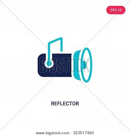 reflector icon in two color design style.