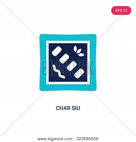 char siu icon in two color design style.