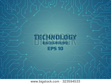 Modern Technology Digital Line Complex Design With Space For Your Text. Vector Illustration