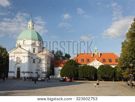 Warsaw, Poland - August 03, 2019: Catholic Church Of Saint Casimir. Church And Monastery Were Built 