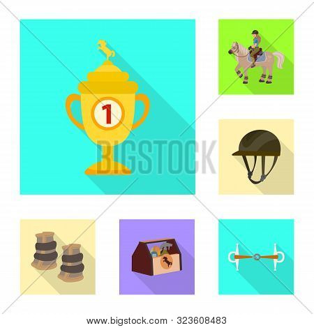 Vector Design Of Track And Racing Symbol. Set Of Track And Riding Stock Vector Illustration.