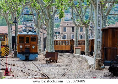 The Vintage Train From Soller To Palma De Mallorca