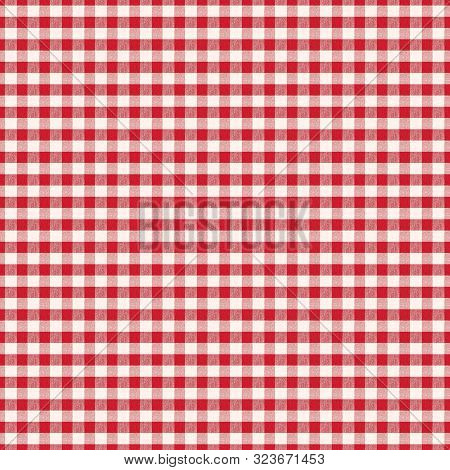 Background, Pattern, White, Red, Checkered, Tablecloth, Fabric, Cloth, Texture, Picnic, Textile, Ret