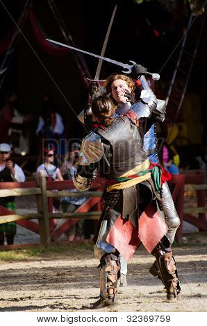 Knights duellere på Renaissance festival