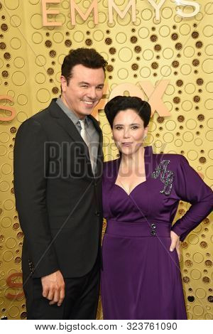 LOS ANGELES - SEP 22:  Seth MacFarlane, Alex Borstein at the Primetime Emmy Awards - Arrivals at the Microsoft Theater on September 22, 2019 in Los Angeles, CA