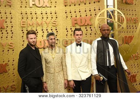 LOS ANGELES - SEP 22:  Antoni Porovski, Bobby Berk, Tan France, Karamo Brown at the Primetime Emmy Awards - Arrivals at the Microsoft Theater on September 22, 2019 in Los Angeles, CA