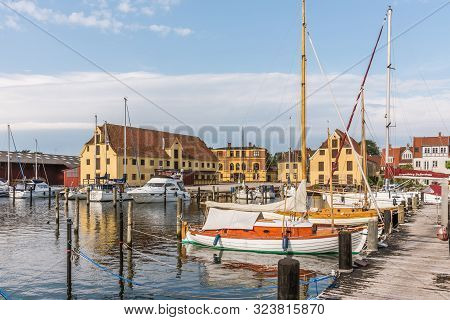 Old Sailingboats At The Pier In The Port Of Svendborg, Denmarkjuly 13, 2019