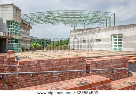 Changhua, Taiwan - July 13th, 2019: modern style architecture of National Changhua Living Art Center at Changhua city, Taiwan, Asia