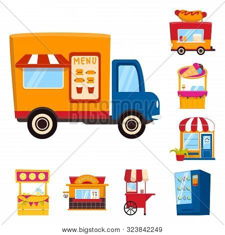 Vector Design Of And Booth Logo. Collection Of And Vending Vector Icon For Stock.
