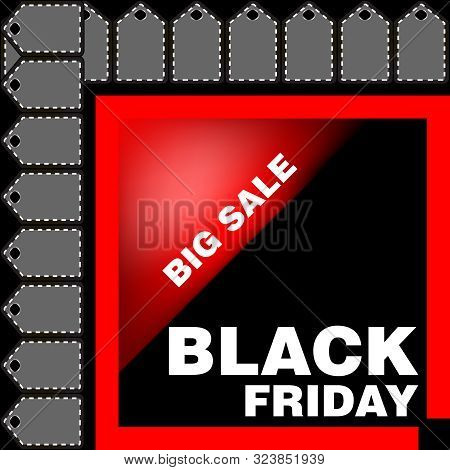 Black Friday Special Offer Poster Shopping Prize Tags With Text Holiday Promotion Concept Horizontal