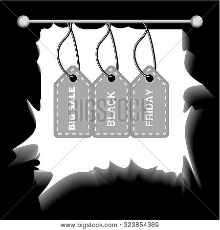 Black Friday Special Offer Poster Shopping Prize Tags With Text Holiday Promotion Concept Horizontal