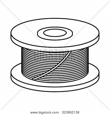 Vector Illustration Of Coil And Spiral Logo. Web Element Of Coil And Metal Vector Icon For Stock.