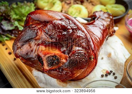 Baked Pork Shank With Sauerkraut With Bigus