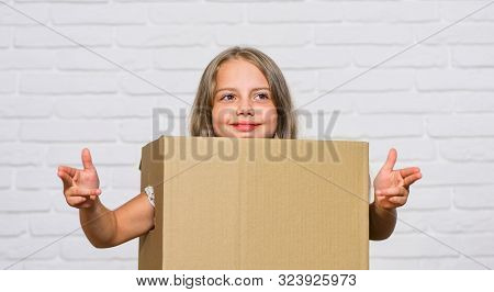 Packaging Things. Prepare For Moving. Rent House. Real Estate. Make Moving Easier. Girl Small Child 