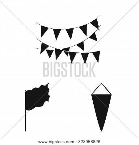 Isolated Object Of Material And Media Icon. Set Of Material And Textile Stock Vector Illustration.