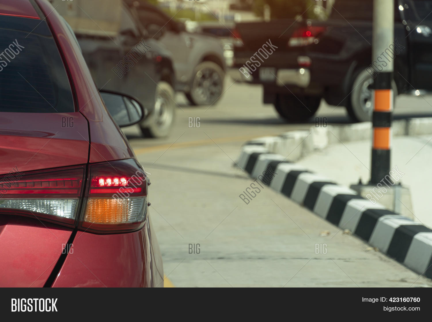 Rear Side Red Car Image & Photo (Free Trial) | Bigstock