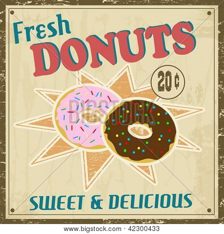 Dounuts Vintage Poster