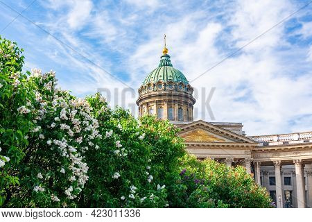 Kazan (kazansky) Cathedral In Spring, Saint Petersburg, Russia