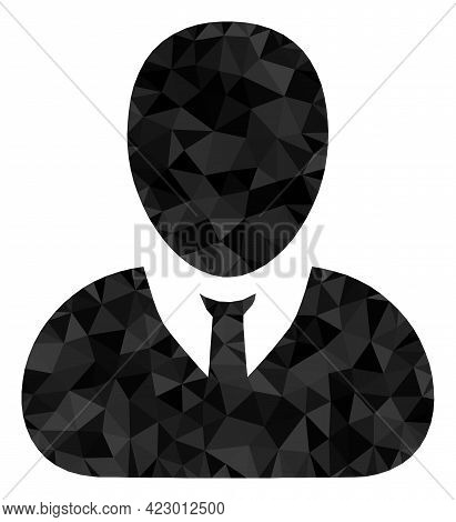 Low-poly User Profile Combined With Randomized Filled Triangles. Triangle User Profile Polygonal Ico