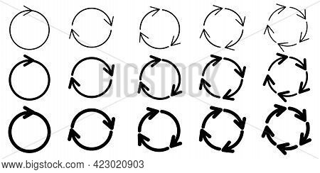 Cursor Arrow Icon Set. Arrow Simple Icon. Arrow Icon Collection. Vector Illustration. Stock Image.