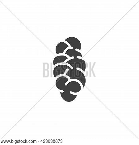 Challah Bread Vector Icon. Filled Flat Sign For Mobile Concept And Web Design. Jewish Challah Glyph 