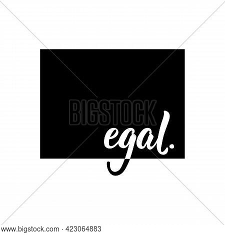 Translation From German: No Matter. Modern Vector Brush Calligraphy. Ink Illustration. Perfect Desig