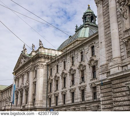 District Court Palace Of Justice In Munich - Munich, Germany - June 03, 2021 - Munich, Germany - Jun