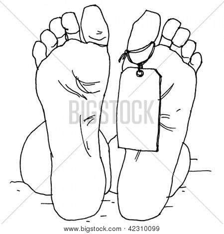 Piedi uomo morto